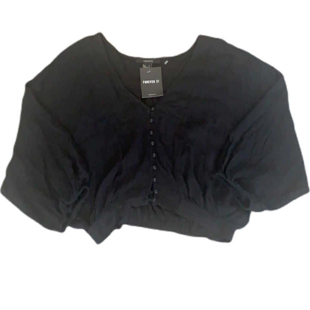 Forever 21 oversized cropped blouse